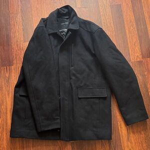 Calvin Klein Men's Classic Black Pea Coat